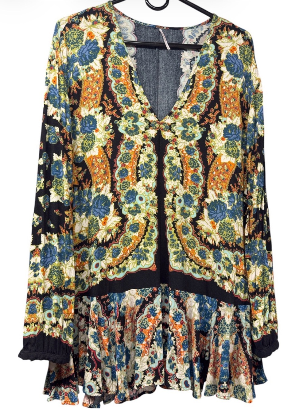 Free People Lovely Dreams Floral Print Tunic Mini Dress Medium